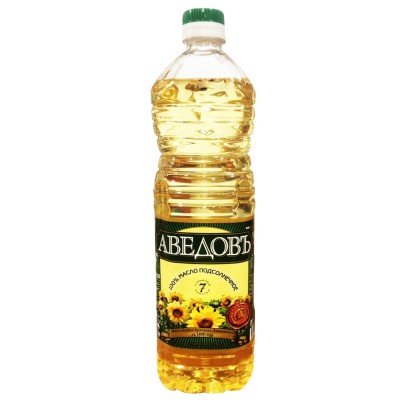 Аведовъ — Avedov Sunflower Oil — Масло подсолнечное рафинированное дезодорированное, 1 л — коробка 15 шт