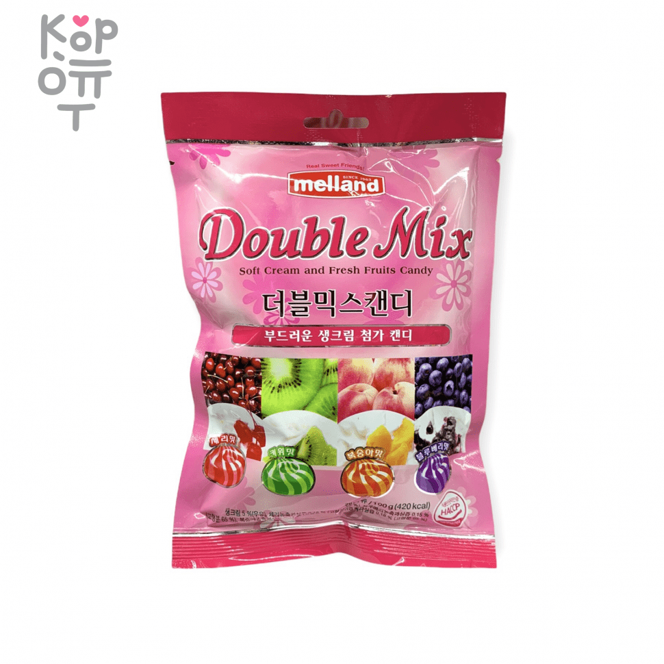 Melland Double Mix Сandy - Леденцовая фруктовая карамель со сливками 250гр., купить с доставкой на дом фото 1 — Корейские товары для всей семьи(КорОпт)