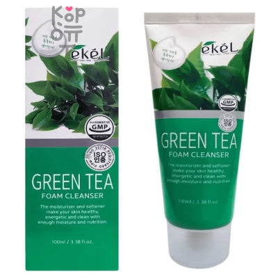 EKEL Foam Cleansing Green Tea - Очищающая пенка для умывания лица с экстрактом Зеленого Чая 100 мл.