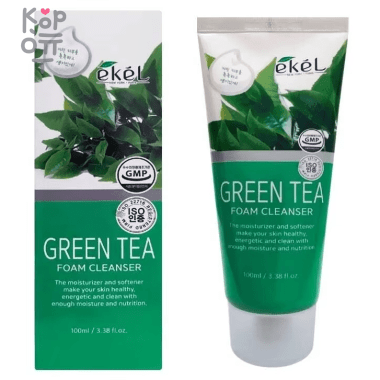 EKEL Foam Cleansing Green Tea - Очищающая пенка для умывания лица с экстрактом Зеленого Чая 100 мл. &mdash; Корейские товары для всей семьи(КорОпт)