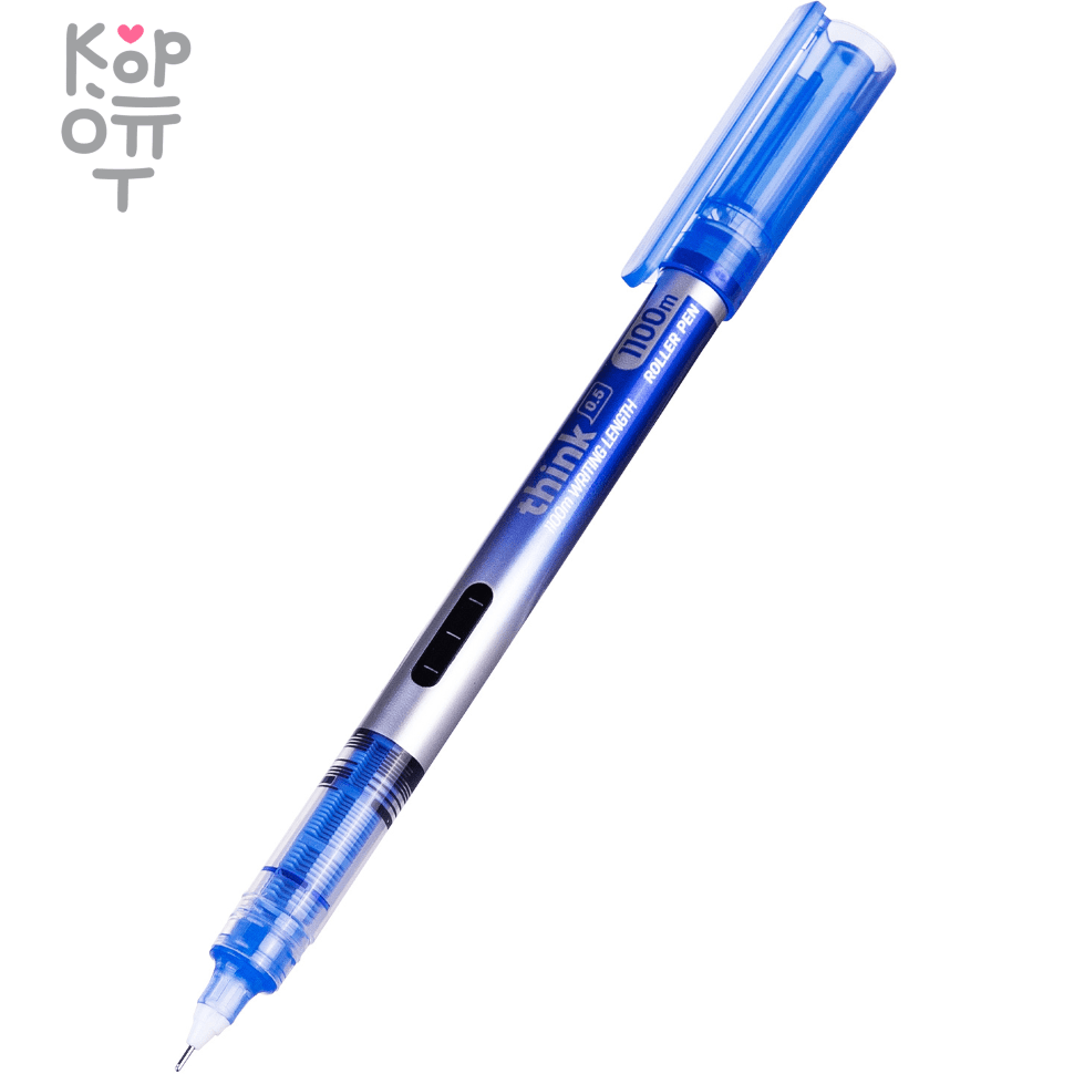 Deli Think Roller Pen - Ручка шариковая на масляной основе, синие чернила, толщина 0,5мм