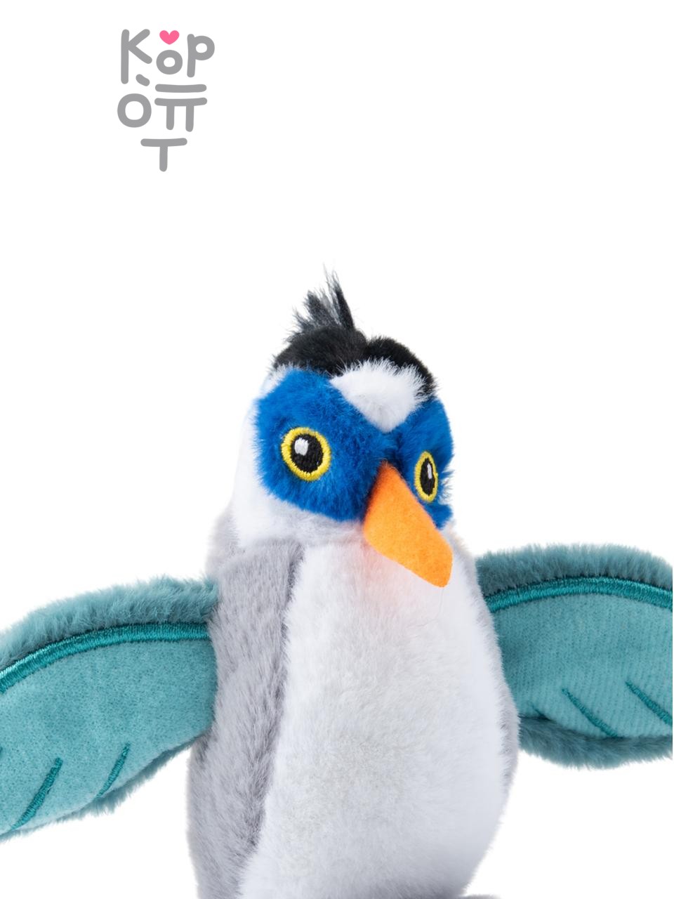 Игрушка Mr.Kranch для кошек Птичка плюшевая с кошачьей мятой 7,5 см серая