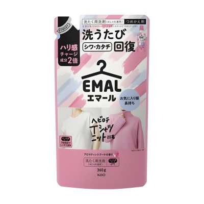 KAO Жидкое средство "Emal" для стирки деликатных тканей (цветочный аромат) 360 г, сменная упаковка