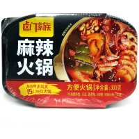 Саморазогревающаяся лапша Lu Men Jia Zu - Тушеное мясо с Пряным масляным вкусом, острая, 300гр.