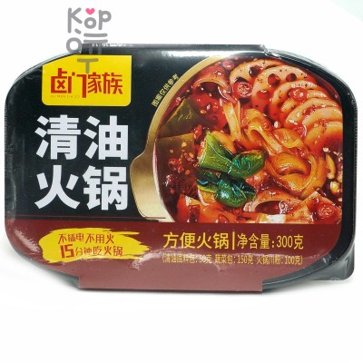 Саморазогревающаяся лапша Lu Men Jia Zu - Тушеное мясо с Пряным масляным вкусом, острая, 300гр.