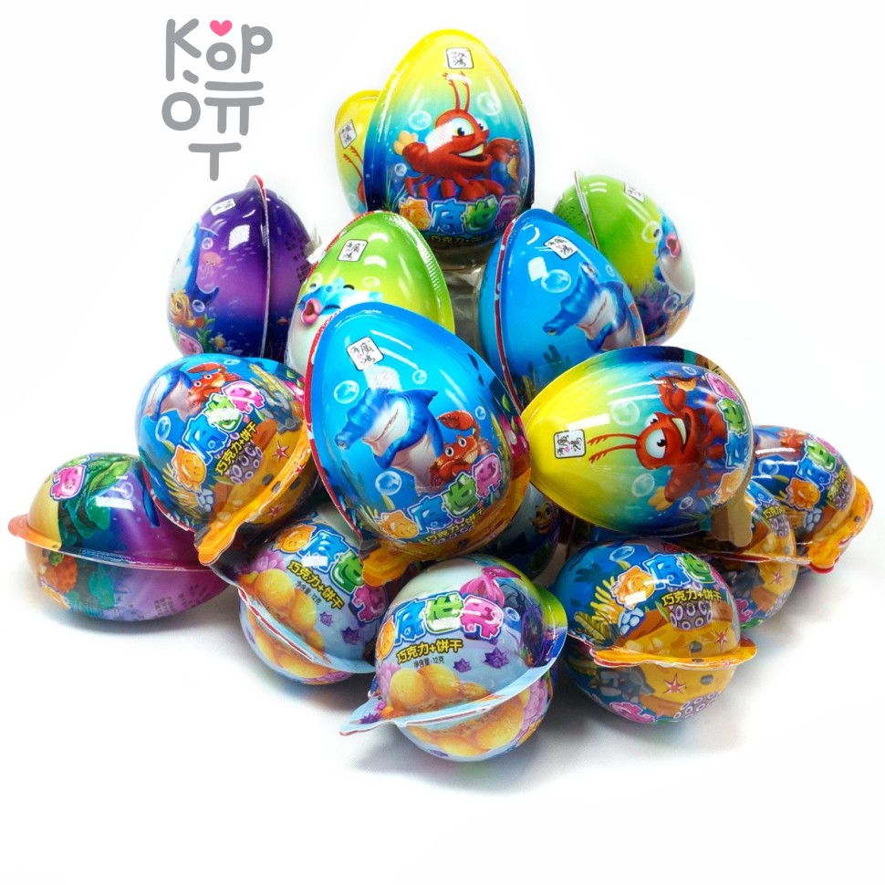 Шоколадное Яйцо Chocolate Biscuits Морские обитатели с Игрушкой
