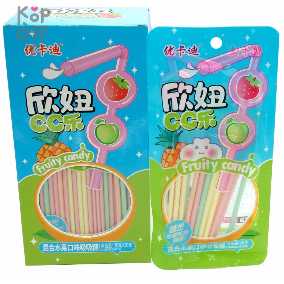 Конфеты Xinniu CC Фруктовые трубочки радужные, купить с доставкой на дом фото 1 — Корейские товары для всей семьи(КорОпт)