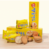 Crown KOOK HEE PEANUT SAND - Печенье с арахисовым кремом "Пинат Сэнд"