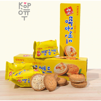 Crown KOOK HEE PEANUT SAND - Печенье с арахисовым кремом "Пинат Сэнд"