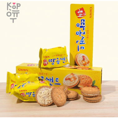 Crown KOOK HEE PEANUT SAND - Печенье с арахисовым кремом &quot;Пинат Сэнд&quot; — Корейские товары для всей семьи(КорОпт)