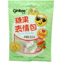 Леденцовая карамель Ginkee Love Фруктовые таблетки с фруктовым миксом - Манго и Маракуйя