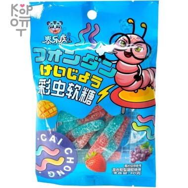 Мармелад TaiLeNu на ленте с фруктовым вкусом, в форме червячка — Корейские товары для всей семьи(КорОпт)