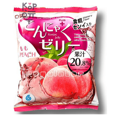 Yukiguni Aguri Konjac Jelly - Желе порционное Конняку 96гр. (16гр.*6шт. ), со вкусом яблока