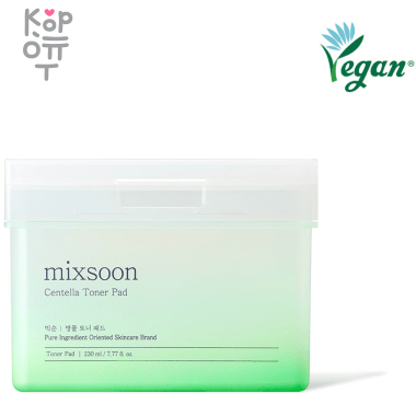 mixsoon Сentella Toner Pad - Успокаивающие тонер-пэды с экстрактом Центелы Азиатской 230мл./120шт.   — Корейские товары для всей семьи(КорОпт)