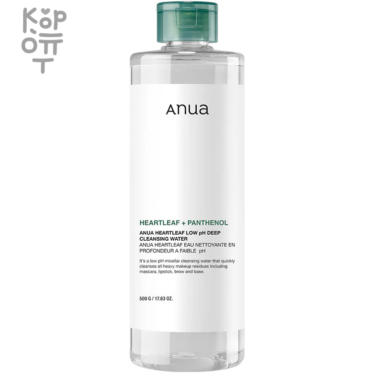 Anua HeartLeaf 87 Low PH Deep Cleansing Water - Очищающая вода для снятия макияжа с экстрактом Xауттюйнии 500мл., купить с доставкой на дом фото 1 — Корейские товары для всей семьи(КорОпт)