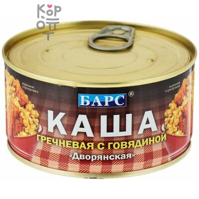 Барс Дворянская Каша гречневая с говядиной, 325 г