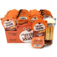 Печенье Cengreat ZhanZhan Bear Dipping Sauce Biscuits - Бисквитное печенье Медведи с нежным соусом и взрывной карамелью, 35гр.