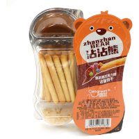 Печенье Cengreat ZhanZhan Bear Dipping Sauce Biscuits - Бисквитное печенье Медведи с нежным соусом и взрывной карамелью, 35гр.