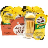 Печенье Cengreat ZhanZhan Bear Dipping Sauce Biscuits - Бисквитное печенье Медведи с нежным соусом и взрывной карамелью, 35гр.