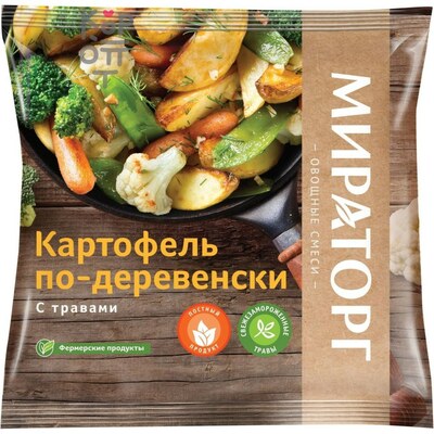 Мираторг Овощные Смеси - Картофель по-деревенски с травами 400гр. 
