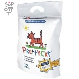 PrettyCat наполнитель древесный для кошачьих туалетов 'Wood Granules' 4 кг (12 л), купить с доставкой на дом фото 1 — Корейские товары для всей семьи(КорОпт)