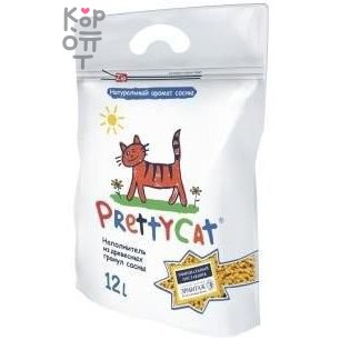 PrettyCat наполнитель древесный для кошачьих туалетов 'Wood Granules' 4 кг (12 л)