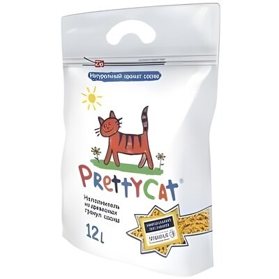PrettyCat наполнитель древесный для кошачьих туалетов 'Wood Granules' 4 кг (12 л)