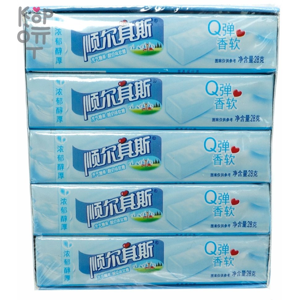 Жевательная конфета Shun Erqisi со вкусом йогурта, купить с доставкой на дом фото 1 &mdash; Корейские товары для всей семьи(КорОпт)