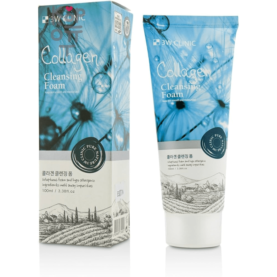 3W Clinic Collagen Cleansing Foam - Пенка для умывания с коллагеном 100 мл