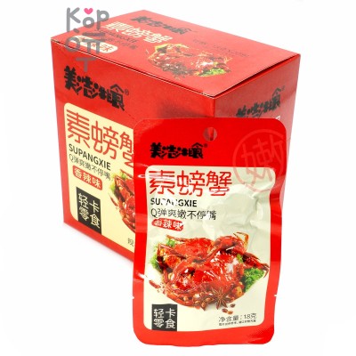 Соевый снэк Supangxie с Острым вкусом Вегетарианского Краба, 18гр.