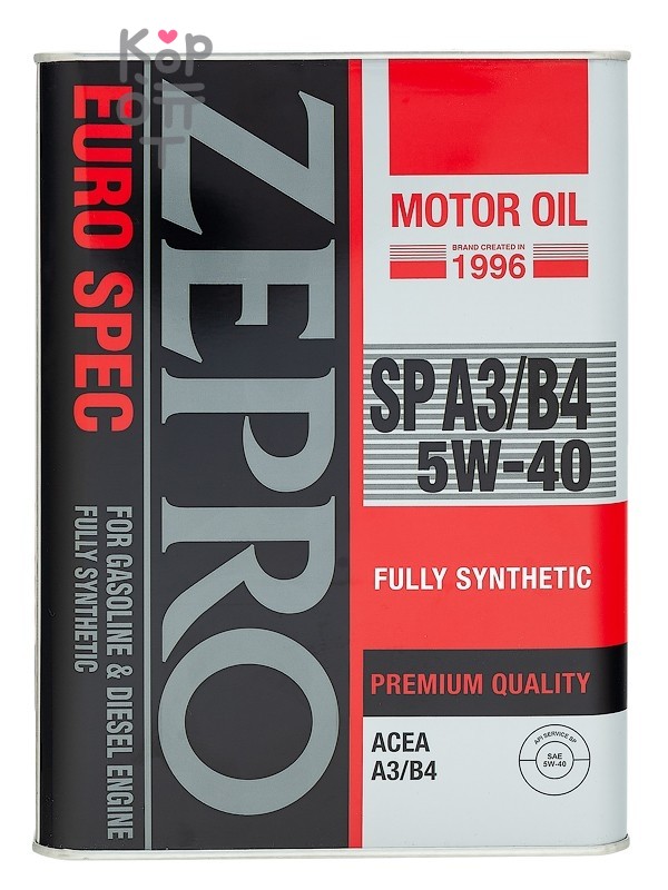 ZEPRO EURO SPEC 5W-40 SP/CF A3/B4 official product image