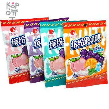 Леденцовая карамель H Candy Фруктовое ассорти с взрывным вкусом спелых фруктов &mdash; Корейские товары для всей семьи(КорОпт)