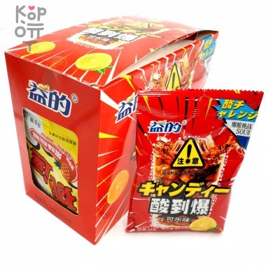 Кислая карамель &quot;Attention&quot; Sour Candy со вкусом Колы — Корейские товары для всей семьи(КорОпт)