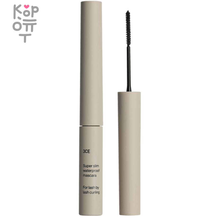 3CE Super Slim Waterproof Mascara Black - Тушь для ресниц супертонкая водостойкая черная 3гр., купить с доставкой на дом фото 1 — Корейские товары для всей семьи(КорОпт)