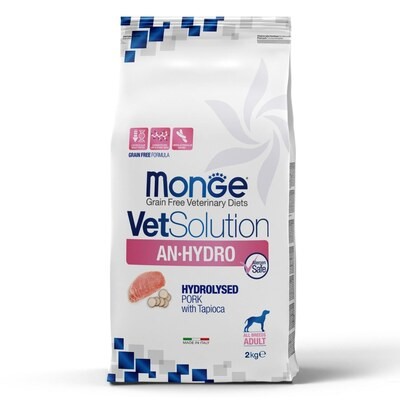 Monge VetSolution Dog An-Hydro — Диетический корм ан-гидро для собак при пищевой непереносимости 2 кг