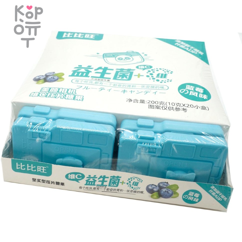 Драже Холодок Биби Ван Vitamin C Tablet Candy Beauty Camera - "Фотоаппарат" с витамином С и вкусом Голубики, купить с доставкой на дом фото 1 — Корейские товары для всей семьи(КорОпт)