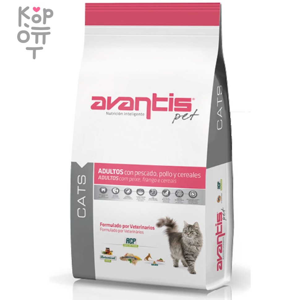 AVANTIS PET CATS Сухой корм для взрослых кошек всех пород, купить с доставкой на дом фото 1 — Корейские товары для всей семьи(КорОпт)