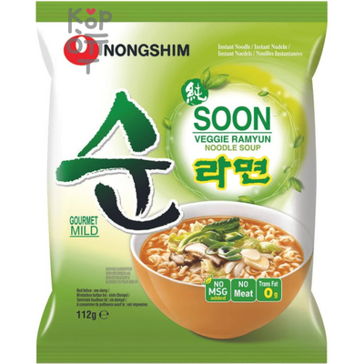 NONGSHIM Soon Veggie Ramyun Noodle Soup Лапша сублимированная, не острая, 112 г