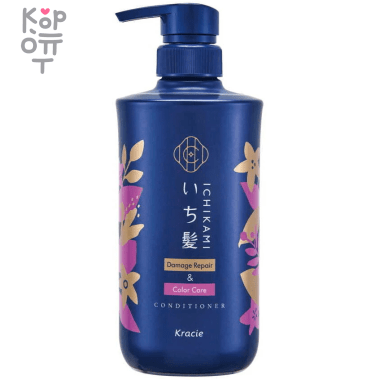Ichikami Damage Repair &amp; Color Care Conditioner - Восстанавливающий кондиционер для поврежденных окрашенных волос, 480мл. — Корейские товары для всей семьи(КорОпт)