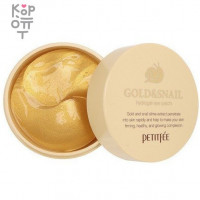Petitfee Gold & Snail Hydrogel Eye Patch - Патчи под глаза с частичками золота и экстрактом улитки 60шт