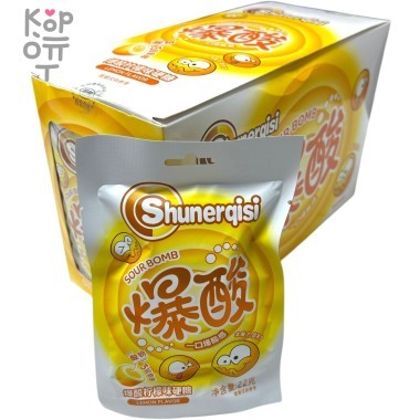 Кислая леденцовая карамель Shuner Candy - Жутко кислые конфеты со вкусом Лимона &mdash; Корейские товары для всей семьи(КорОпт)