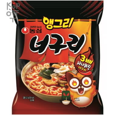 Лапша сублимированная NONGSHIM Angry ChapaGurii - с мясным соусом, экстра острая, 140гр.*20шт. &mdash; Корейские товары для всей семьи(КорОпт)