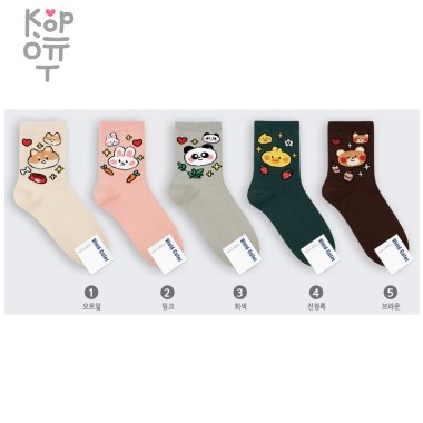 Vivid Color - Носочки женские высокие Petit Friends, размер 23-25см., 1 пара.       — Корейские товары для всей семьи(КорОпт)