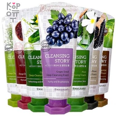 Welcos Kwailnara Face Wash Story Deep Cleansing Foam - Увлажняющая пенка для умывания, 120 гр.  — Корейские товары для всей семьи(КорОпт)