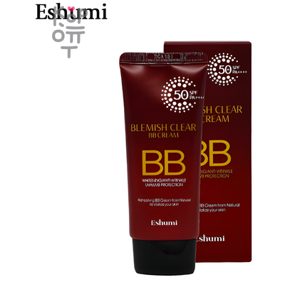 Eshumi Blemish Clear BB Cream SPF 50+++ - Выравнивающий тон кожи ВВ-крем с фактором защиты от солнца 50 г