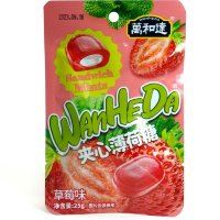 Карамель WanHeDa Sandwich Mints - со вкусом Клубники и мятным послевкусием