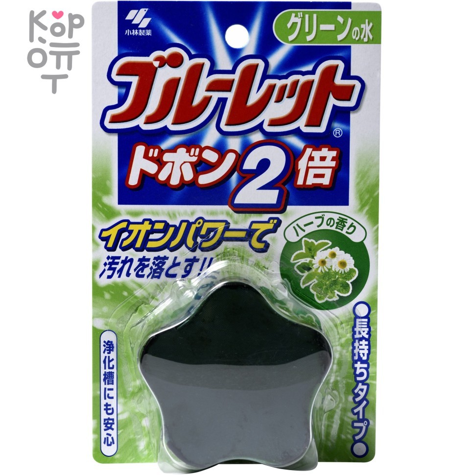 Bluelet Dobon W Таблетка для бачка унитаза с эффектом окрашивания воды «Bluelet – травы», купить с доставкой на дом фото 1 — Корейские товары для всей семьи(КорОпт)