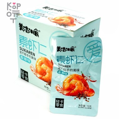 Соевый снэк Supangxie с Острым вкусом Вегетарианской Креветки, 18гр. — Корейские товары для всей семьи(КорОпт)
