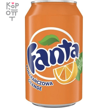 Напиток безалкогольный газированный с апельсином Fanta Orange, 330мл. &mdash; Корейские товары для всей семьи(КорОпт)