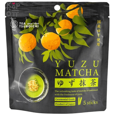 TSUBOICHI Yuzu Matcha - Напиток растворимый освежающий Юдзу Матча 5 стиков, 80гр. &mdash; Корейские товары для всей семьи(КорОпт)